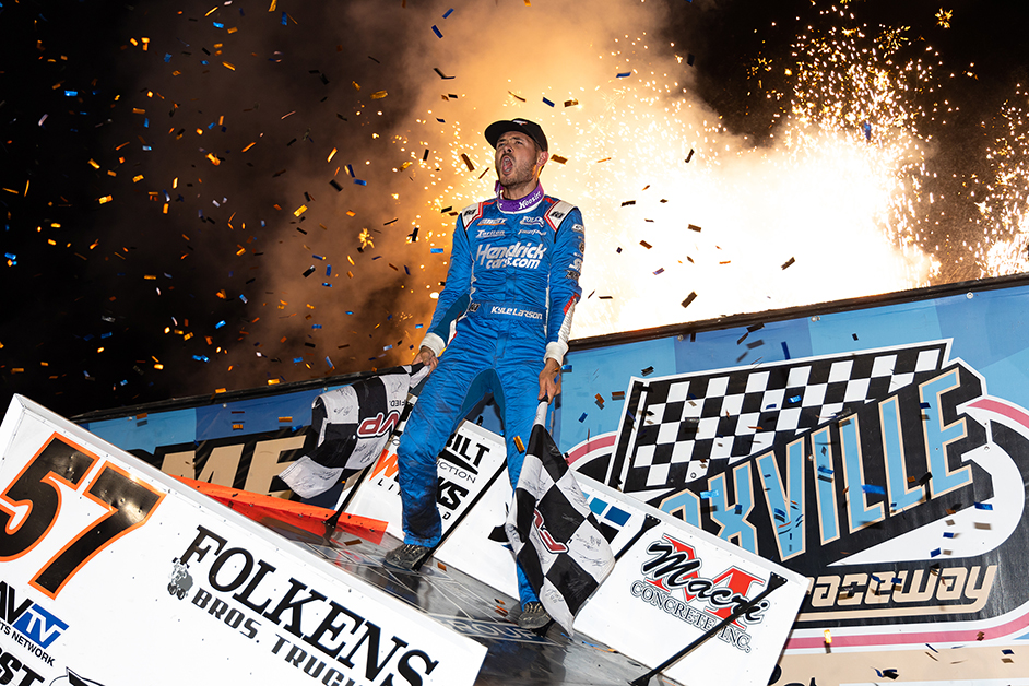 FINALLY: Kyle Larson Achieves Dream Of Winning 60th Knoxville Nationals ...